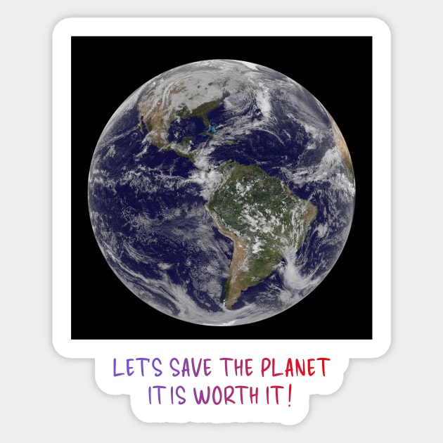 Celebration of Our Endangered Planet Earth, Save It Sticker by Art2Wear